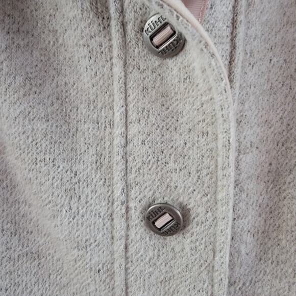 Kuhl Savina Sweater Fleece Jacket Button Front Size Small Beige - Picture 3 of 9